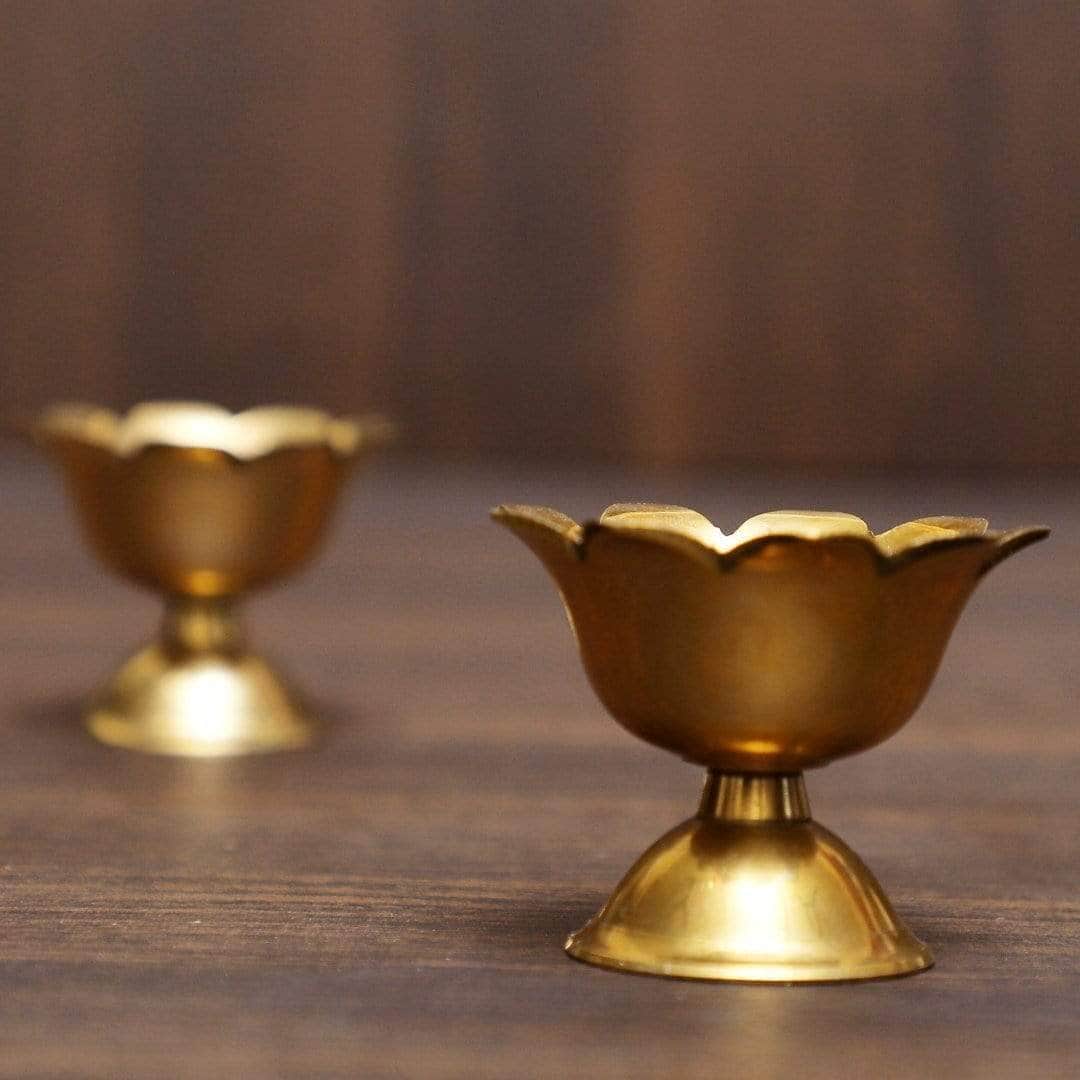 Brass Kamal Stand Devdas Deepa