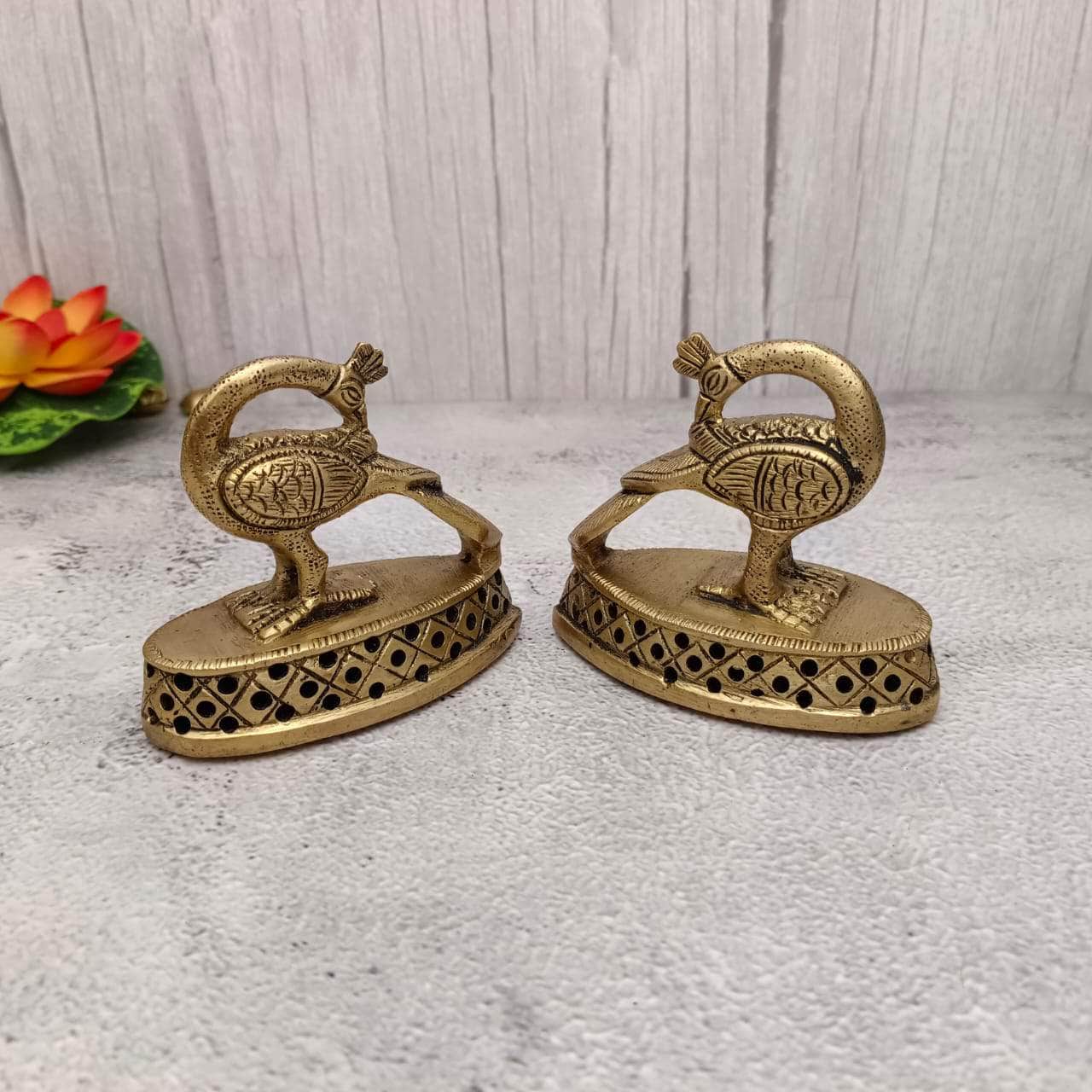 Brass Peacock Idol Pair