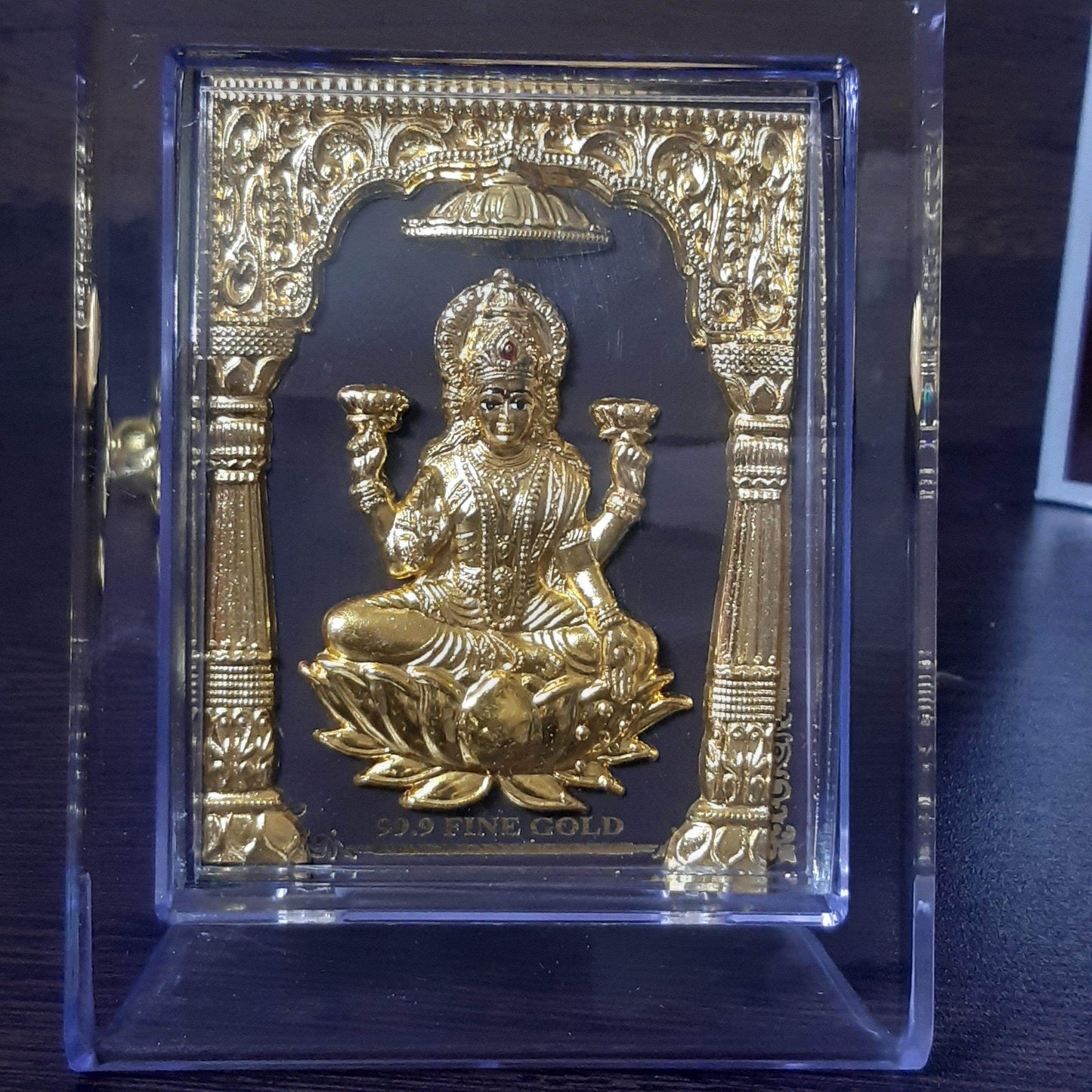 99.9 gold 3D Lakshmi Frame 5"