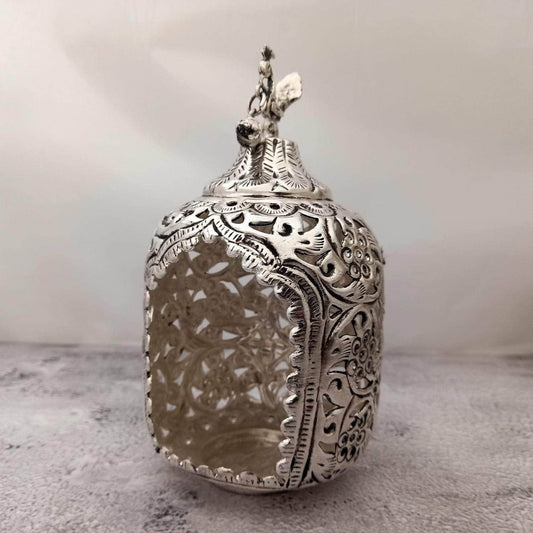 Antique Peacock Butta Diya Big
