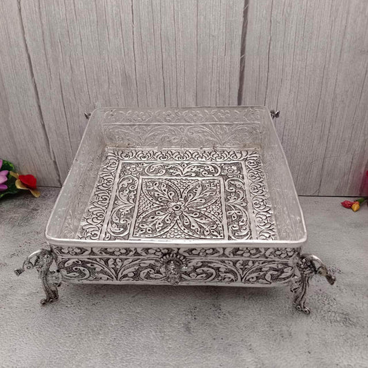 Antique Ganesha Lakshmi Floral Urli