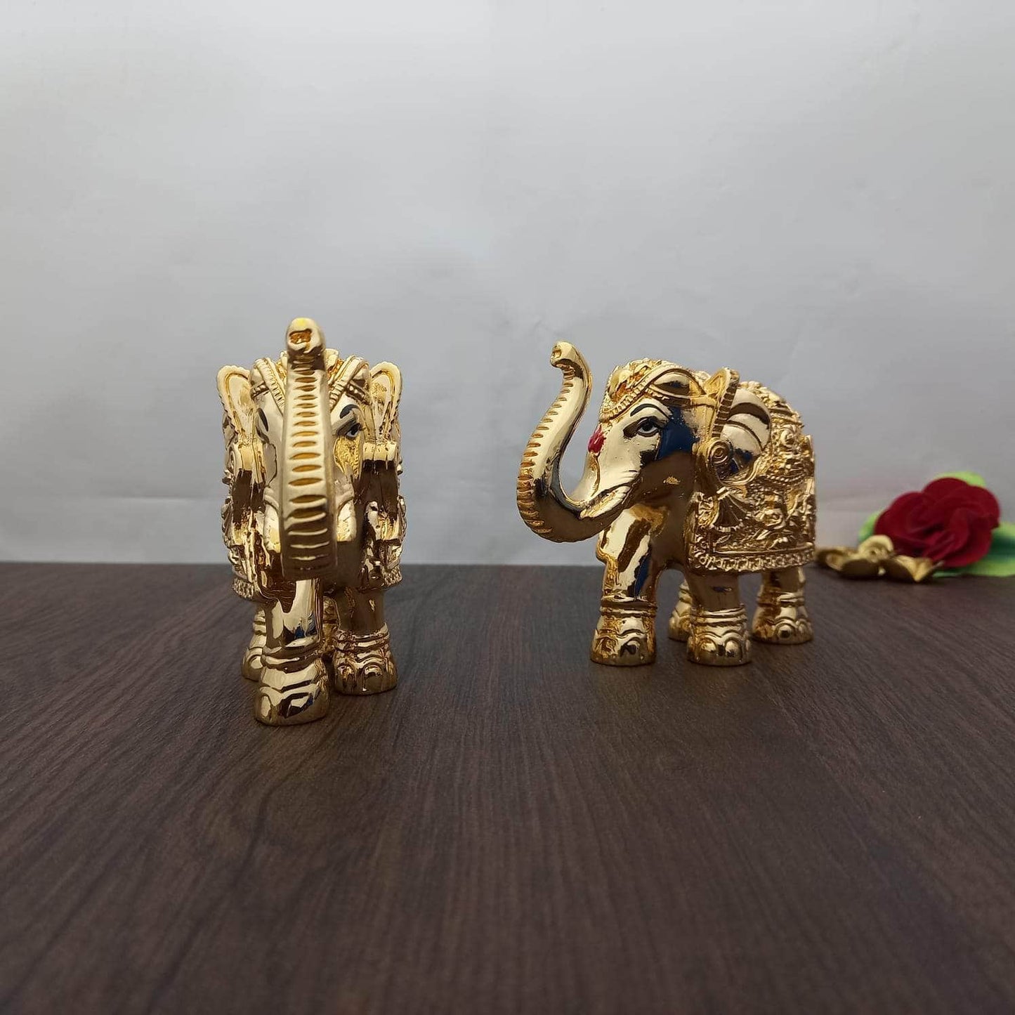 Elephant Full Gold Pair 3"