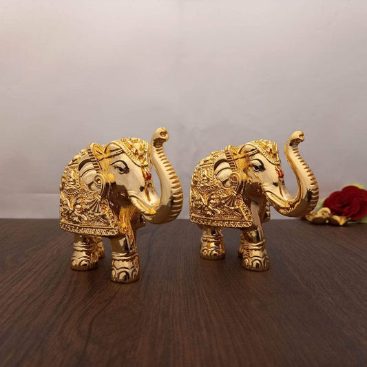Elephant Full Gold Pair 3"
