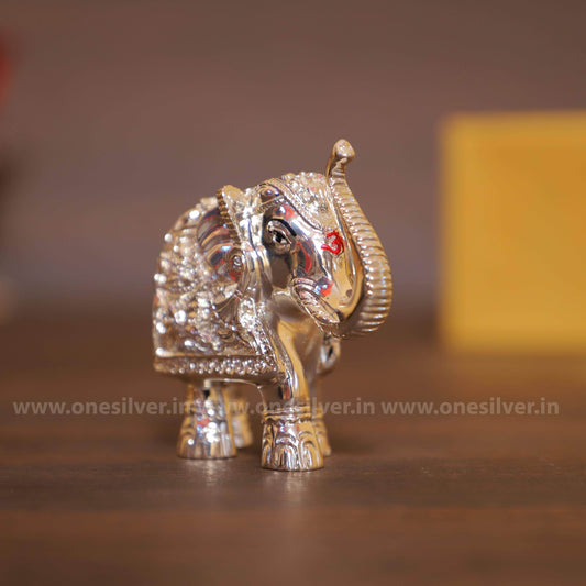 Elephant Silver Pair 4"