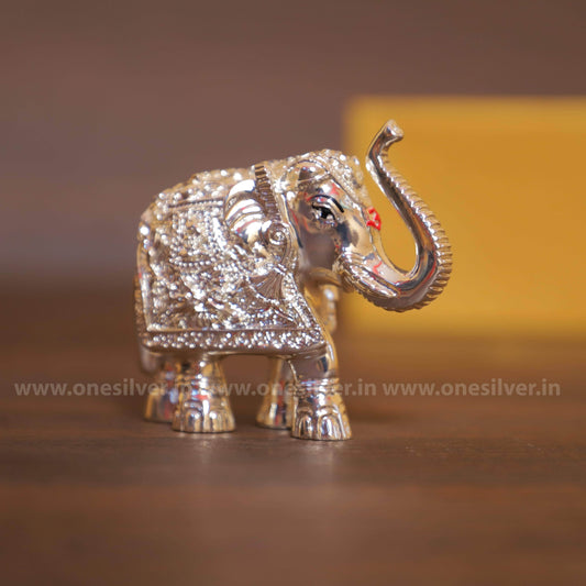 Elephant Silver Pair 4"