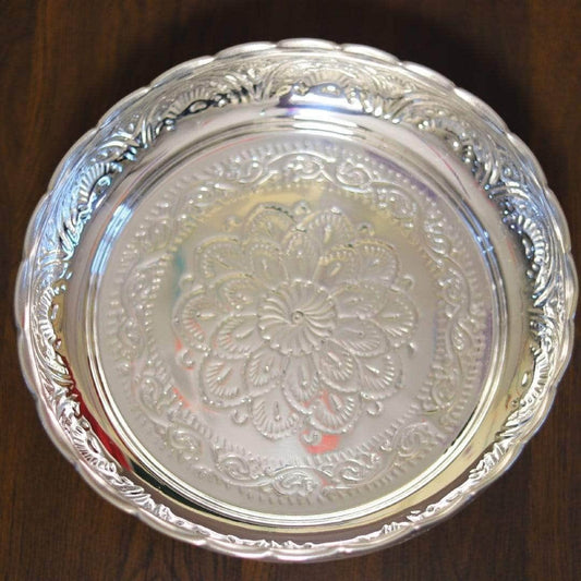 Nakam Pooja Plate With Stand 14"
