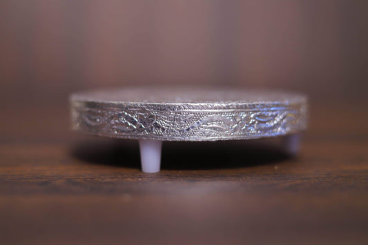 Round Silver  plated Chouki 5"x5"