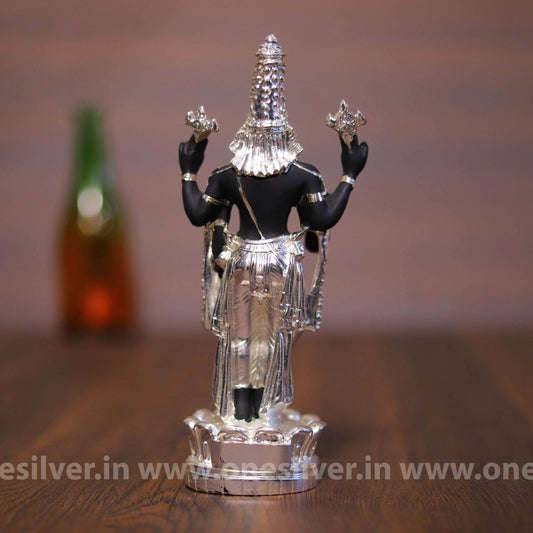 Tirupati Balaji Black and Silver 8.5"