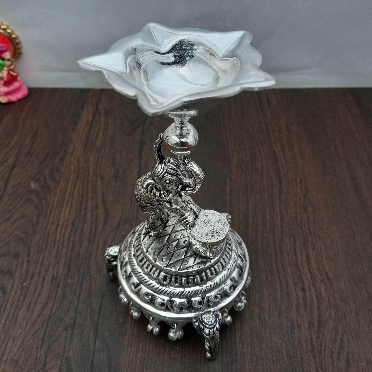Antique Elephant Diya 1pcs