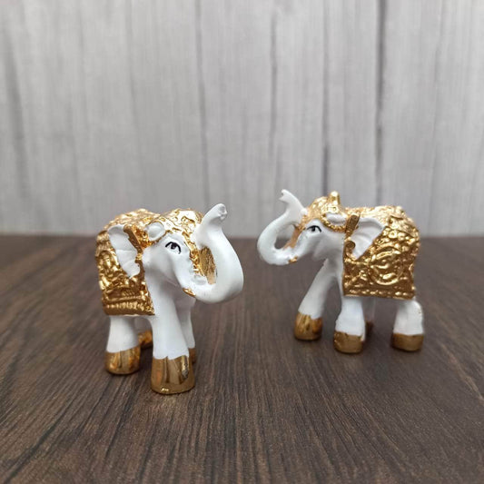 Baby Elephant Gold White