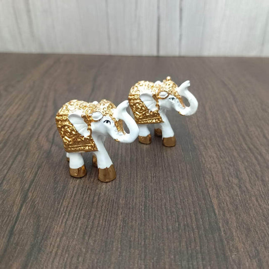 Baby Elephant Gold White