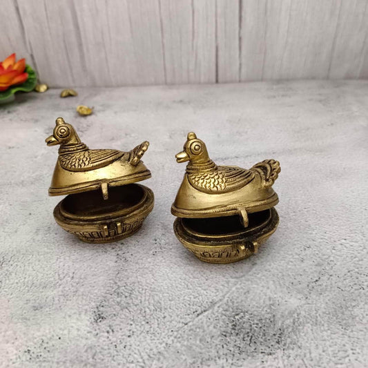 Brass Duck Kumkum Holder
