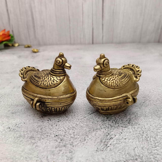 Brass Duck Kumkum Holder