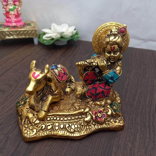 Brass Mixed Krishna Nandi