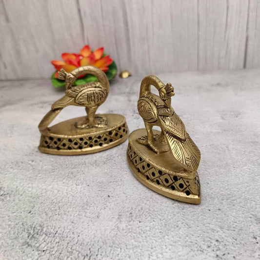 Brass Peacock Idol Pair