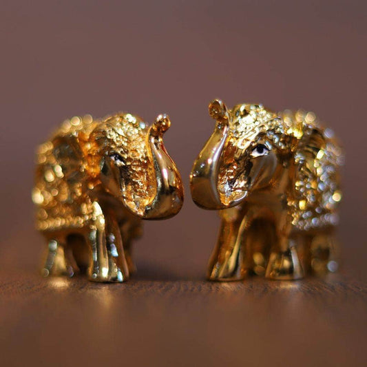 Elephant Gold Pair 2"