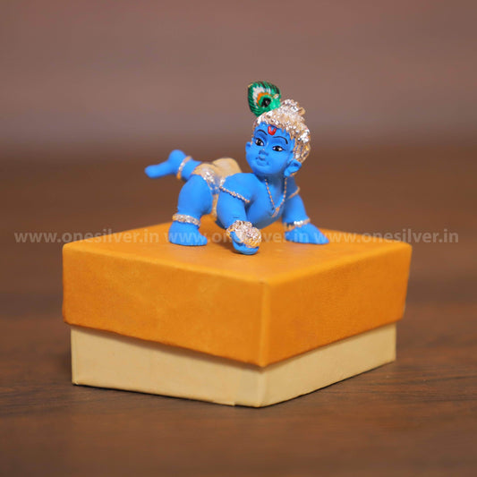 Baby Krishna Silver Blue