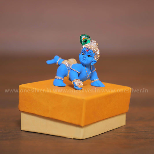 Baby Krishna Silver Blue