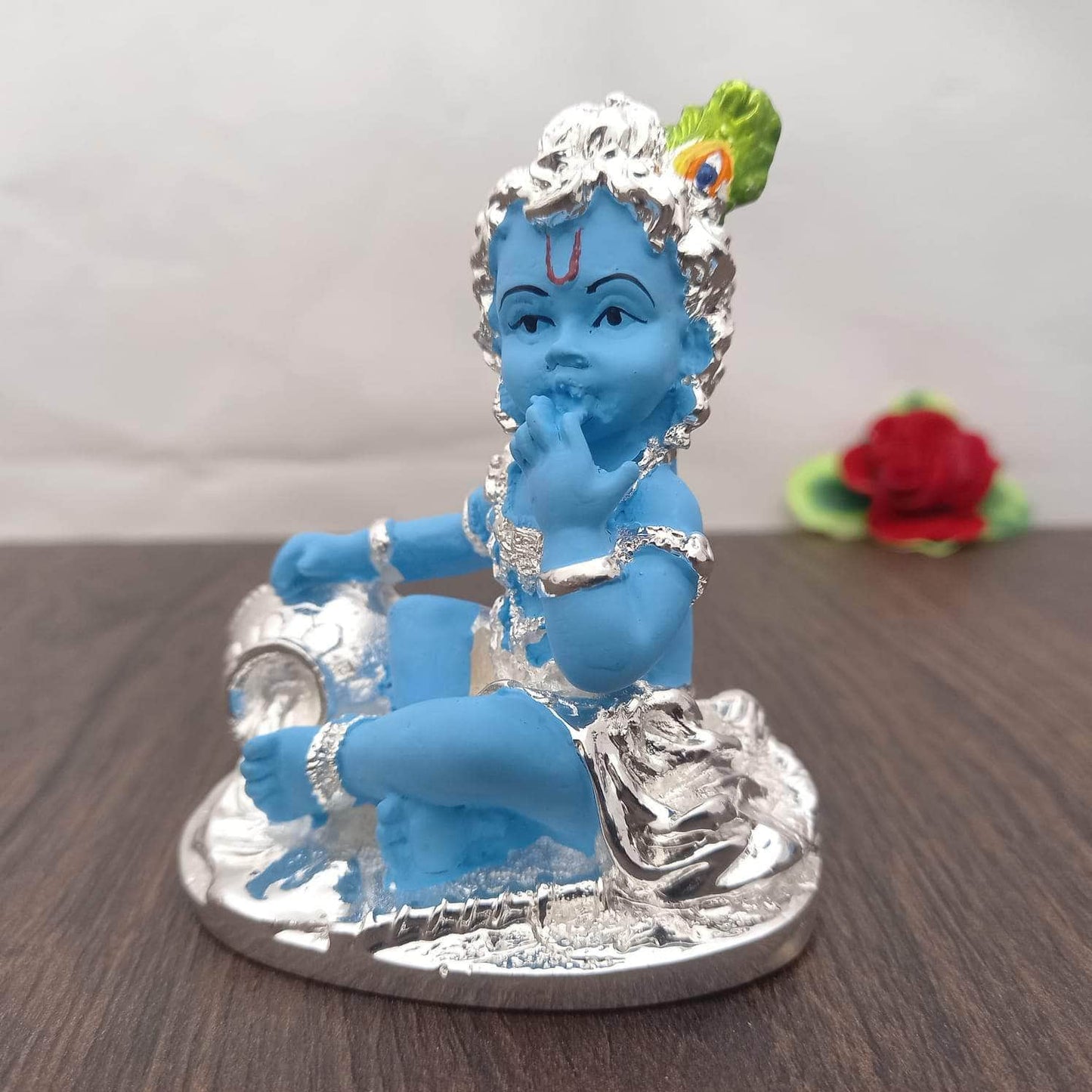 Pot Krishna Blue 3"