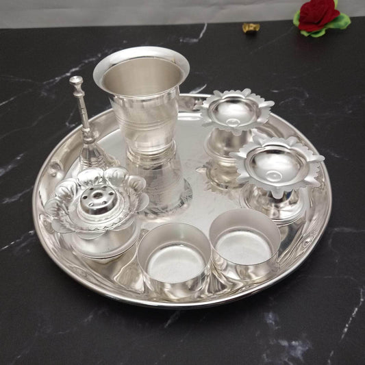 SSBF Lakshmi Ganesh Pooja Set With Glass