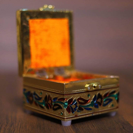 Meenakari Jewel Box  4"x4"