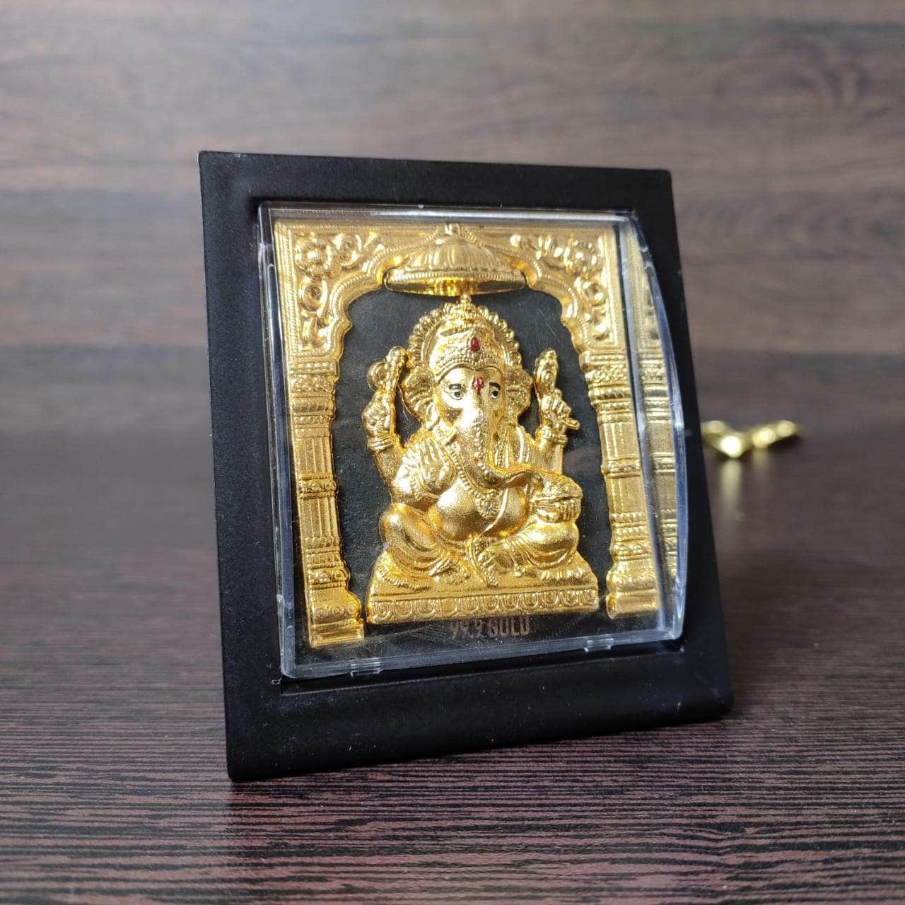 99.9 gold Ganesha frame 3.5"inch