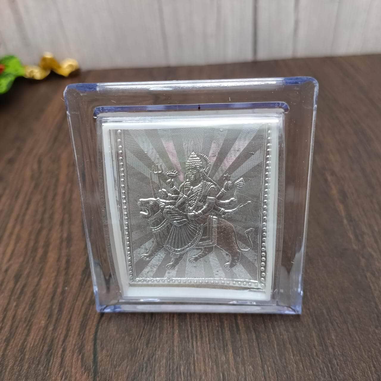 999 Silver Durga Stand 7 Cm