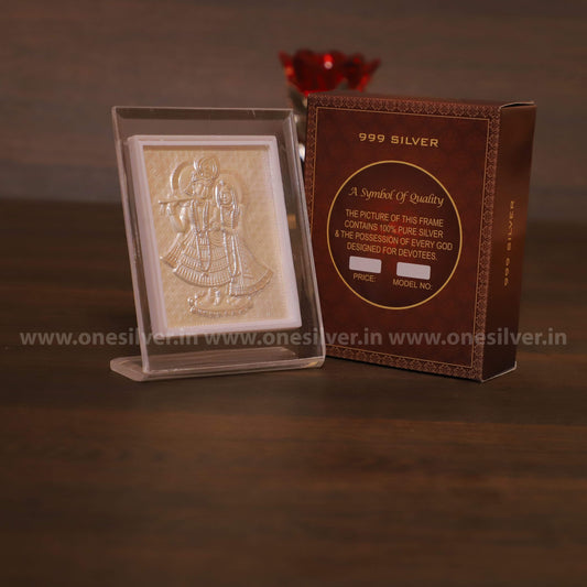 999 silver Radha Krishna 4.5"