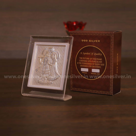 999 silver Radha Krishna 4.5"